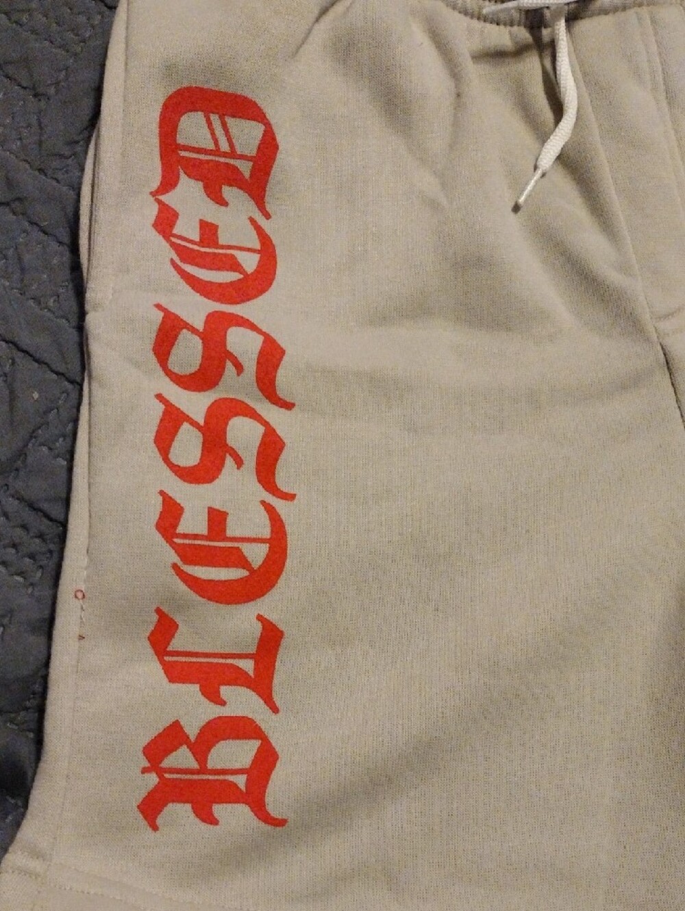 Blessed Boys Graphic Beige Cotton Shorts - Picture 7 of 10